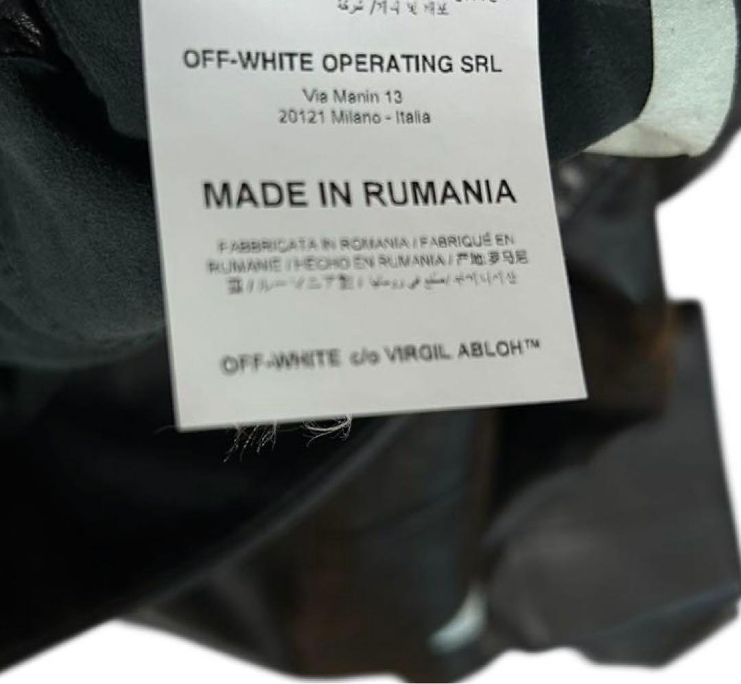 OFF-WHITE アロープリント レザージャケット