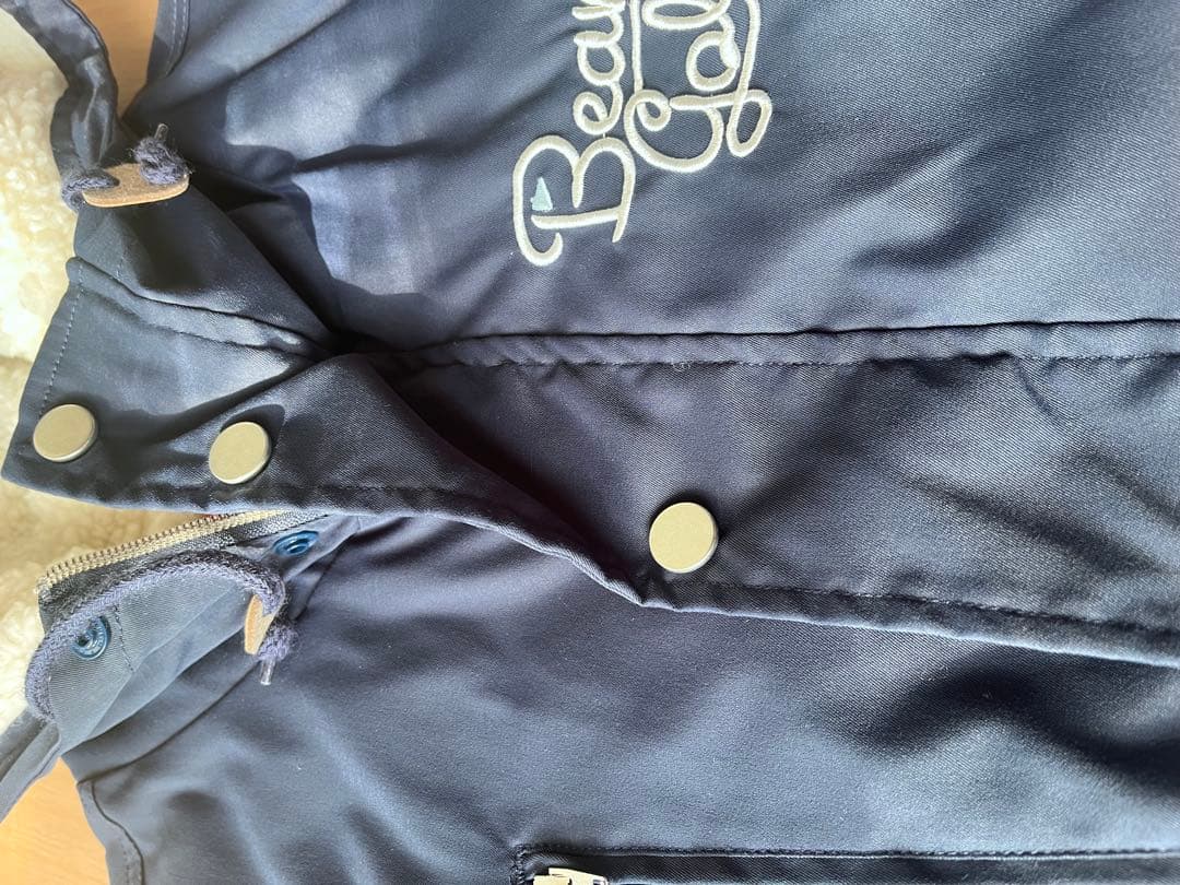 Beams Golf フード付きジャケット ネイビー　防寒　アウター