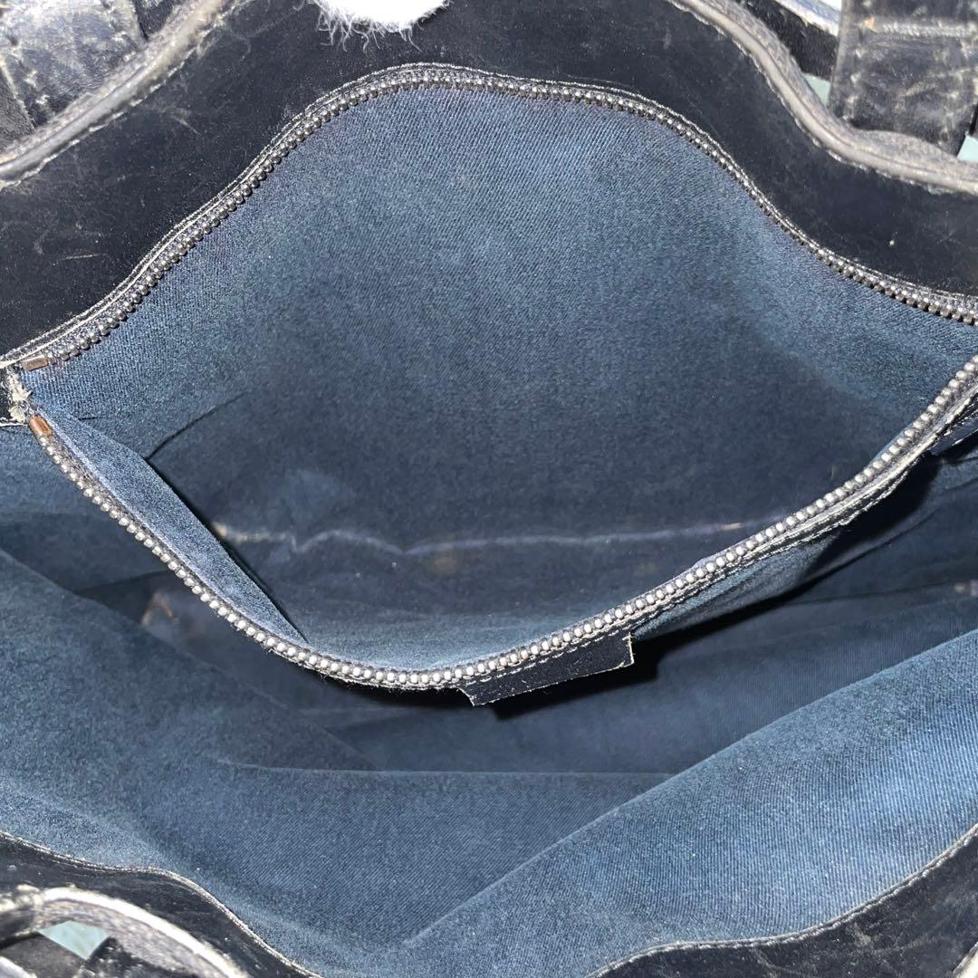 【美品】GUCCI グッチ　トートバッグ　キャンバス　レザー　ブラック　大容量