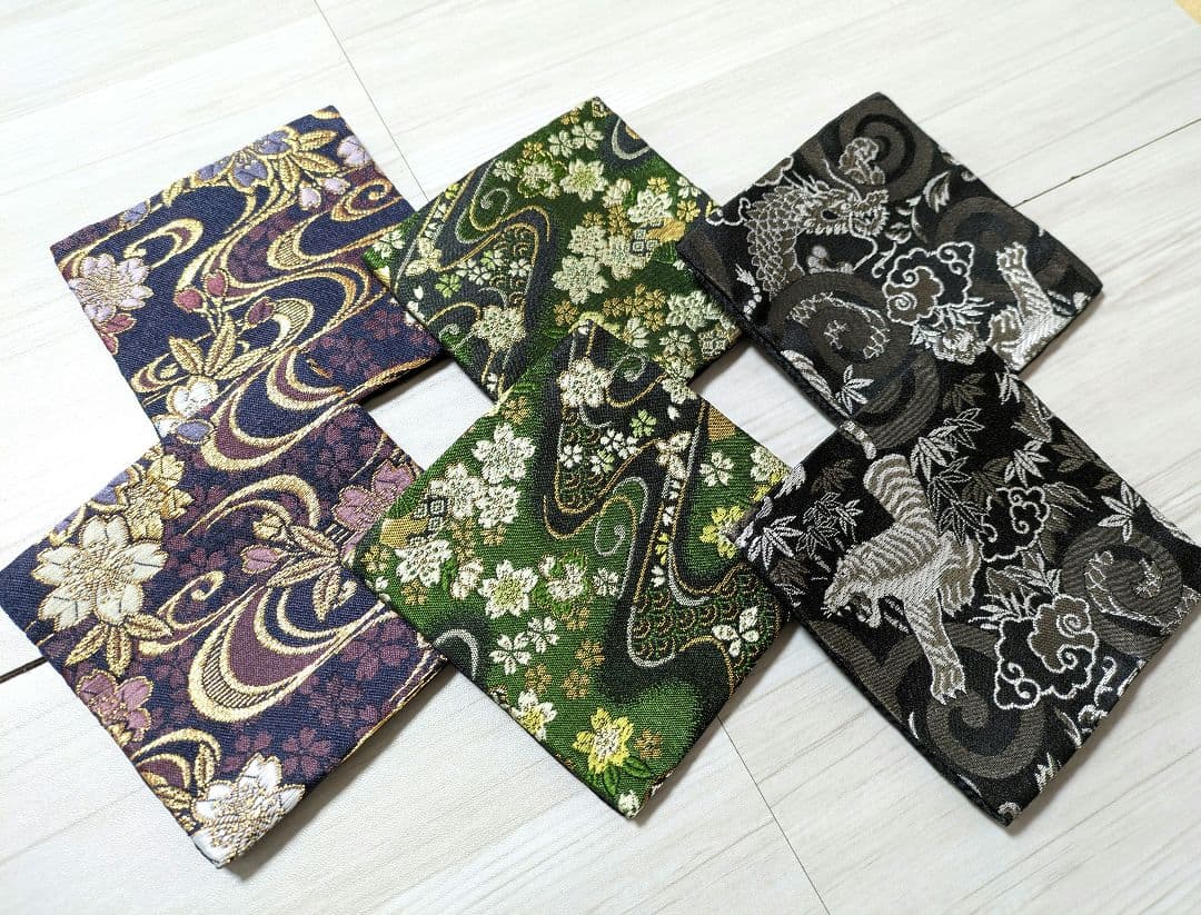 ハンドメイド【930】金襴布地コースター50枚セット