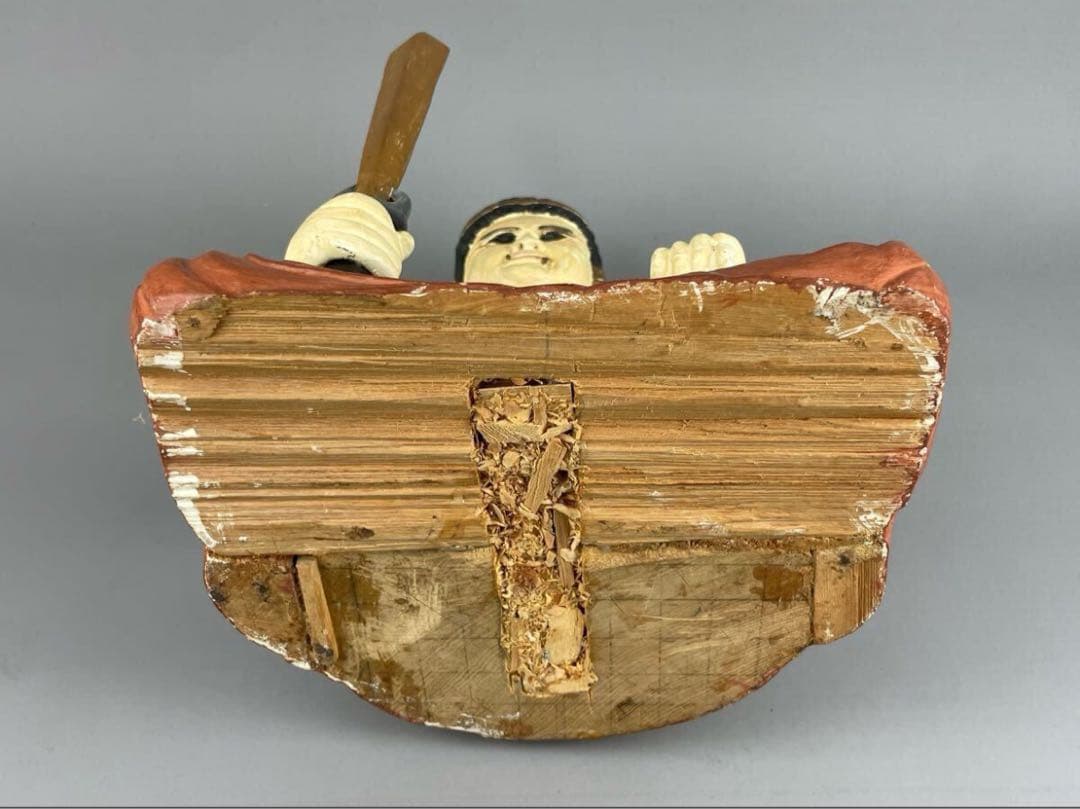 時代物 木彫彩色 不動明王坐像 木製 骨董品 古美術品 置物 東洋彫刻