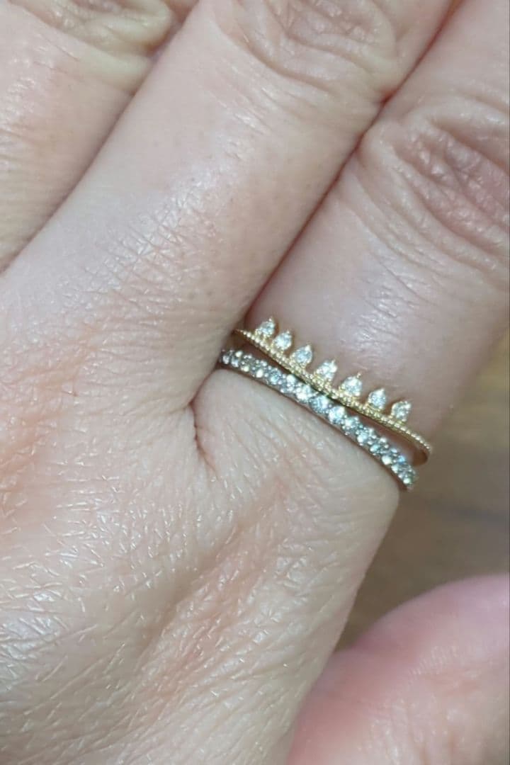 K10YGダイヤモンドリング