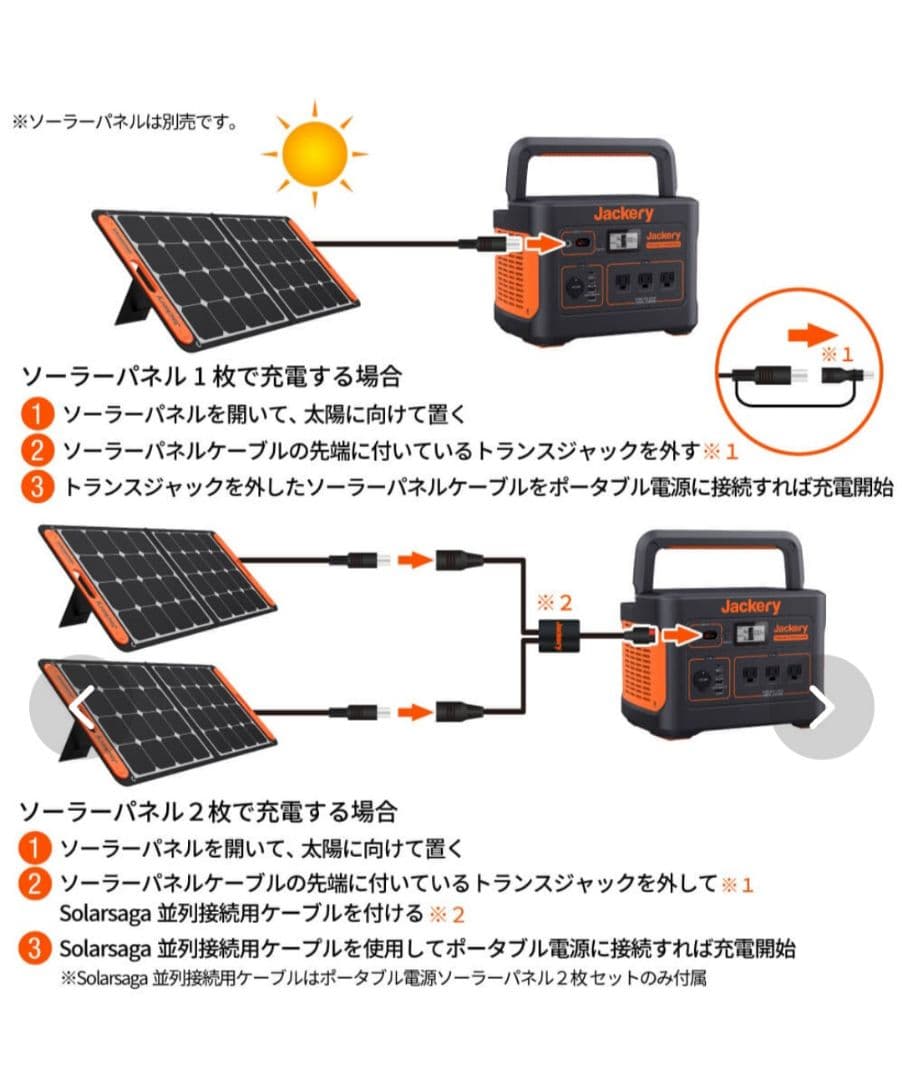 Jackery ポータブル電源 1000 ソーラーパネル100w 未使用扱い