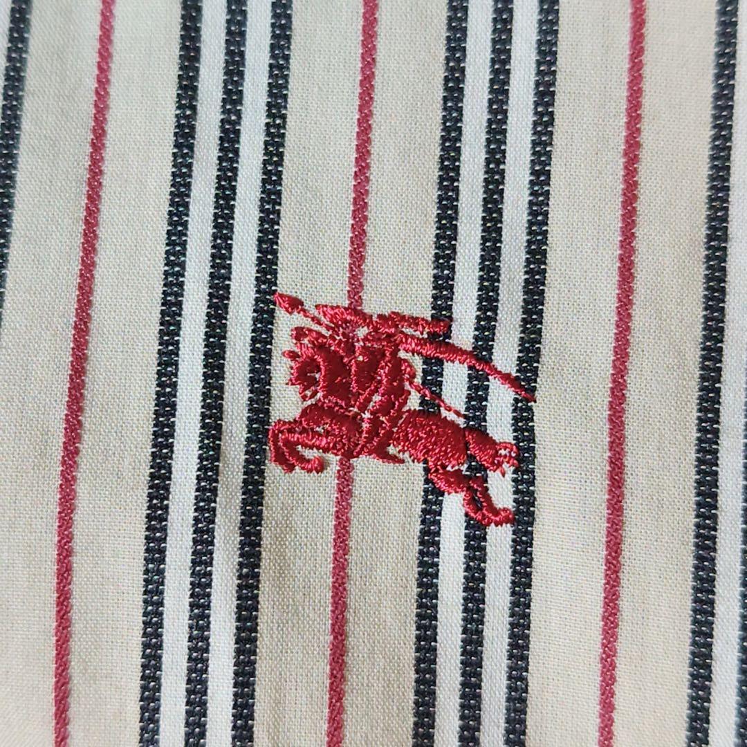 バーバリーロンドン　フリルブラウス　シャツ　ホースロゴ刺繍　三陽商会　カジュアル