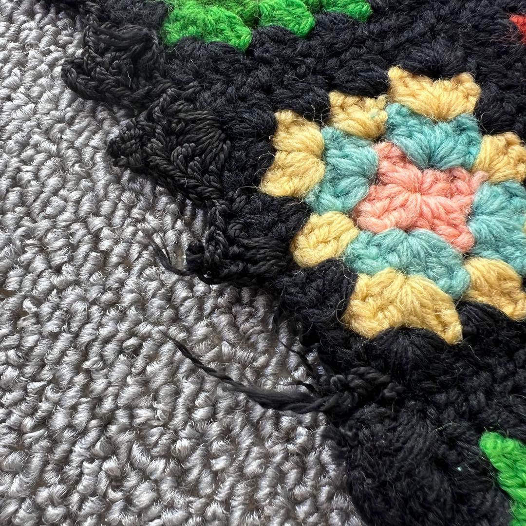 アメリカで購入　ヴィンテージ　手編み多様布