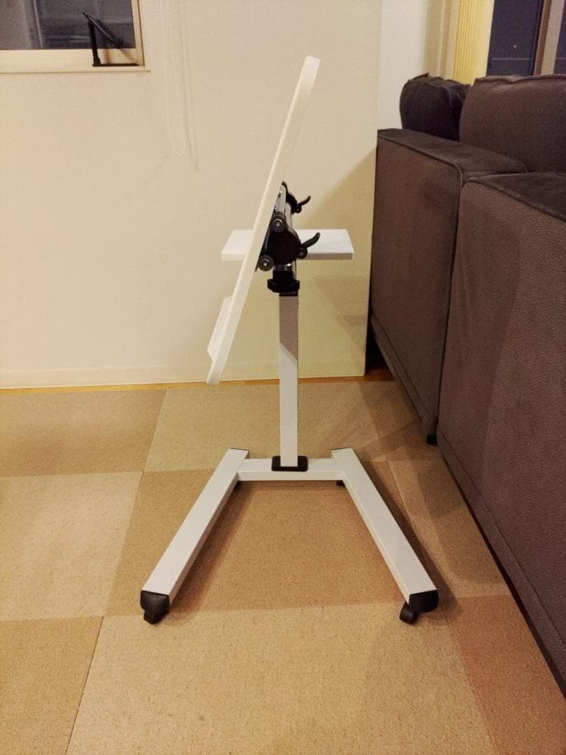 ホワイト 北欧パソコンデスク 昇降式テーブル pcデスク