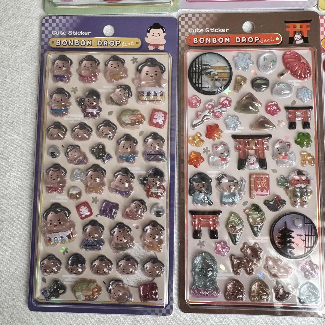 【ボンボンドロップシール】和柄 6種