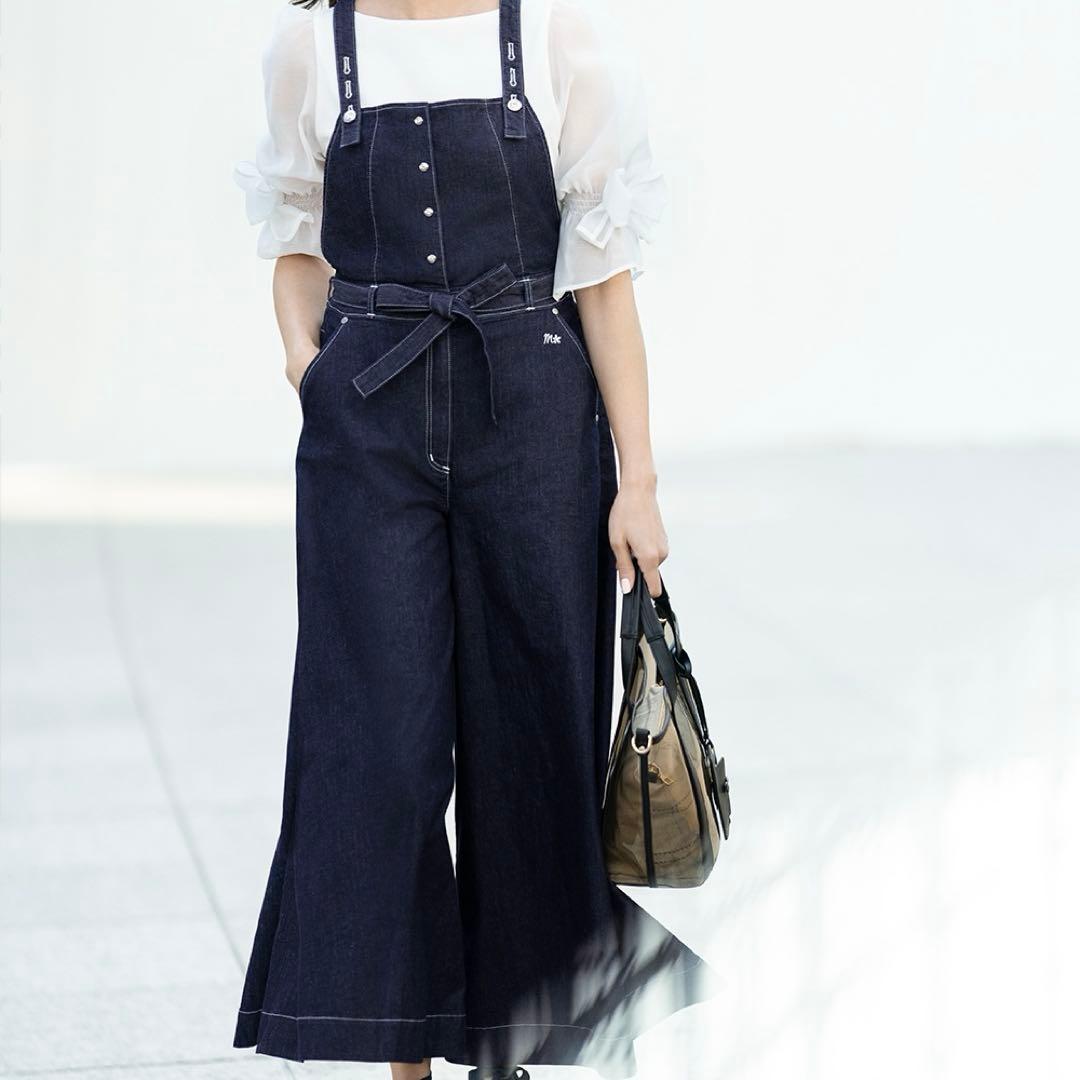 M'SGRACY デニム サロペット カタログ掲載品 近年 38リボン