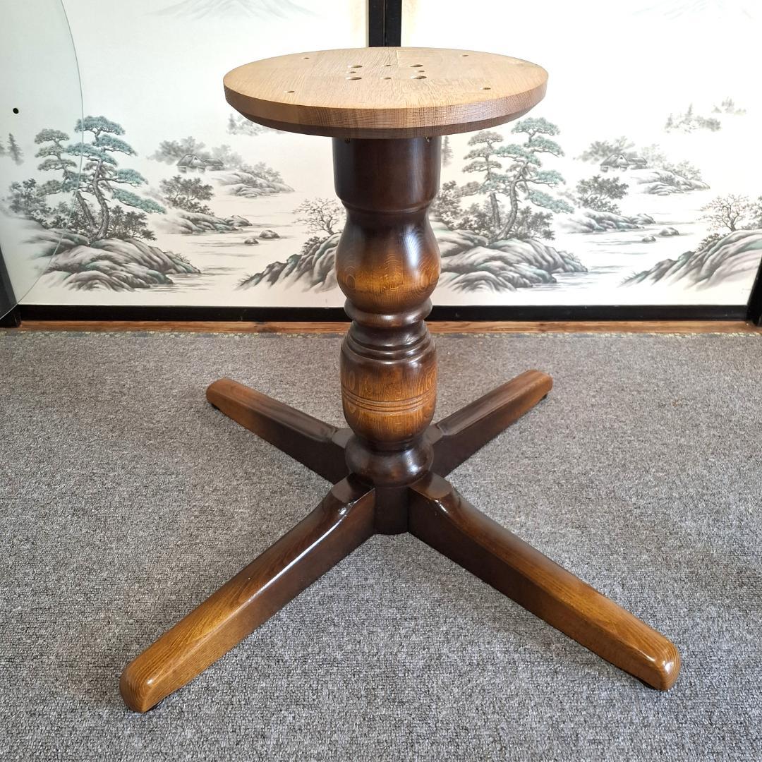 飛騨産業★キツツキ★ラウンドテーブル ダイニングテーブル★付属（ガラス、回転盤）