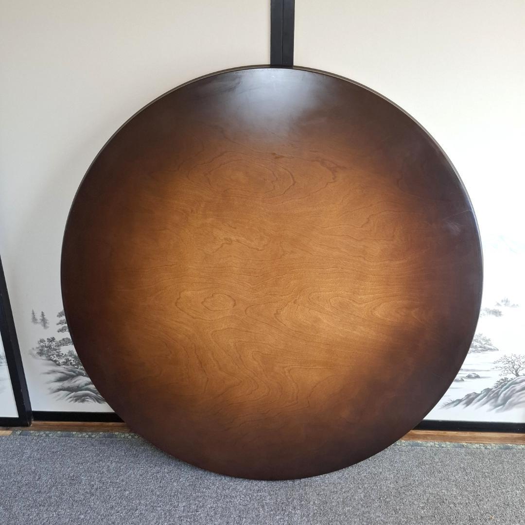 飛騨産業★キツツキ★ラウンドテーブル ダイニングテーブル★付属（ガラス、回転盤）