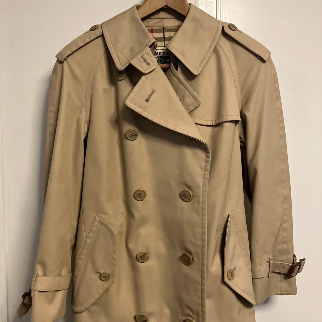 バーバリー　レディースベージュ トレンチコート ダブルブレスト　Mサイズ