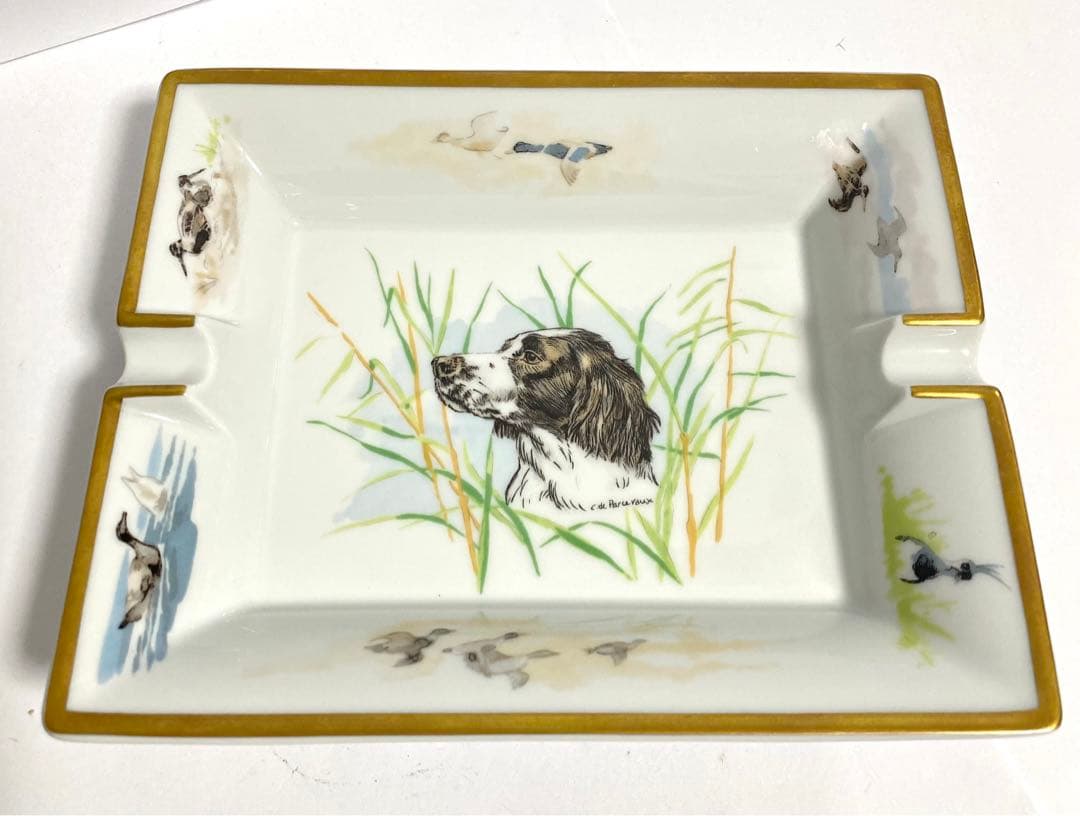 HERMES エルメス アッシュトレイ トレー プレート 犬 ドッグ