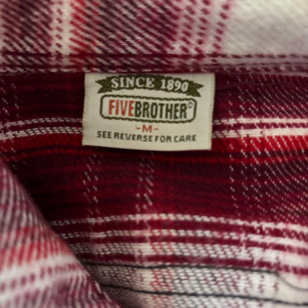 USED USA製 FIVEBROTHER オンブレ ネルシャツ M