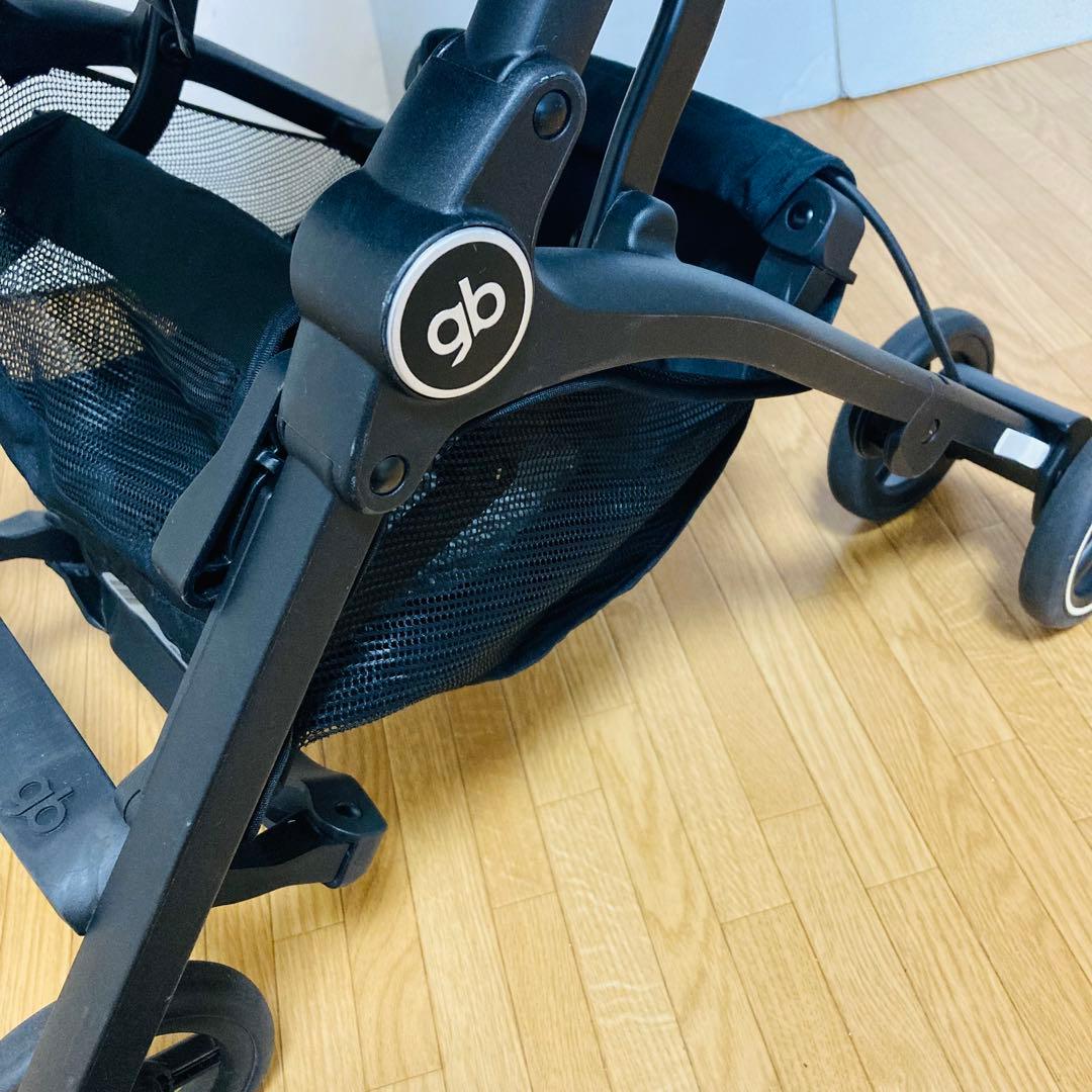 【良品】gbグッドベビー　ベビーカー　ポキット　サテンブラック