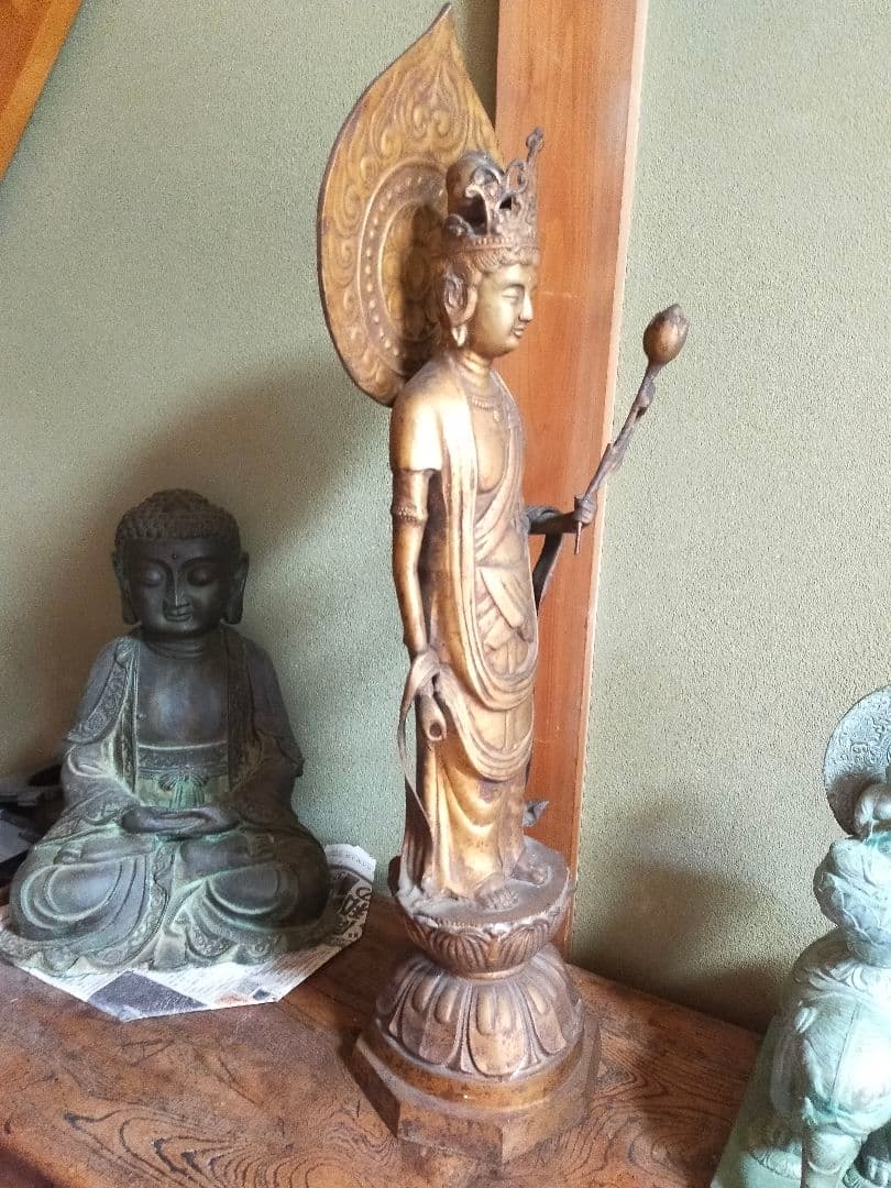 ♥大きな♥観音像♥立像【光雲】高７２３ｍｍ　銅製　観音様　ブロンズ像　仏像　骨董