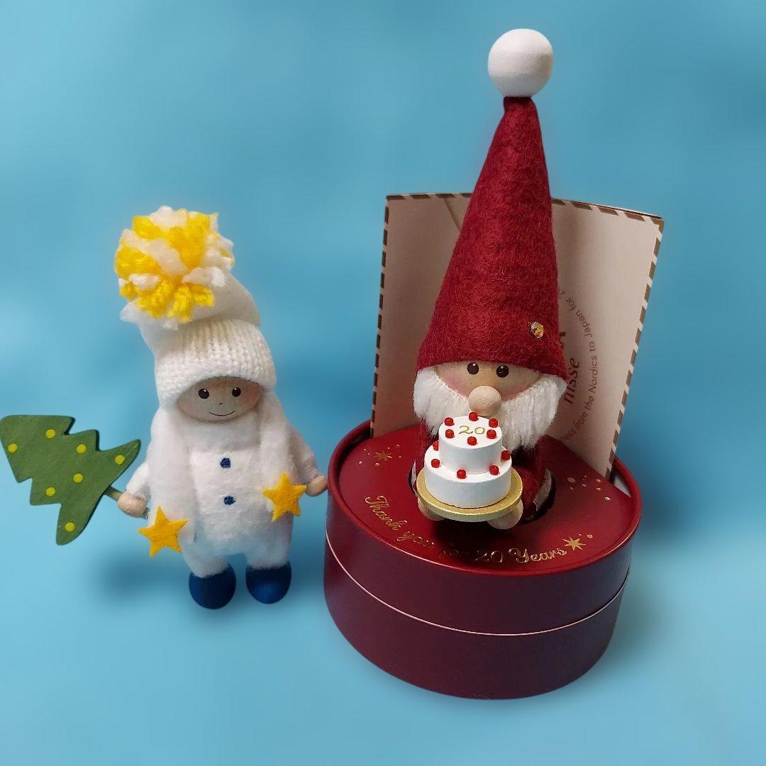 ★tino★ 　ノルディカニッセ　ケーキを持ったサンタ　　20周年記念