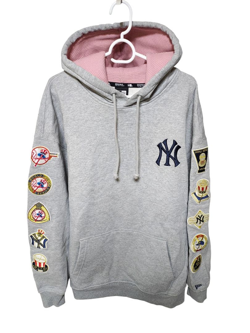 NEW ERA ニューエラ　裏起毛　ヤンキースロゴフーディパーカー　XXL　厚手