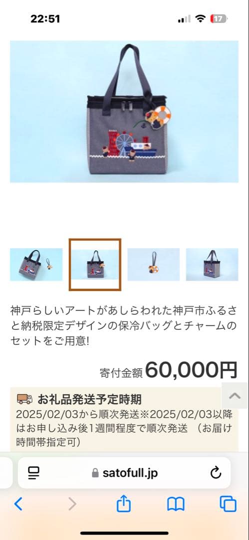 新品未開封◆ふるさと納税◆ファミリア◆限定品◆保冷バッグ