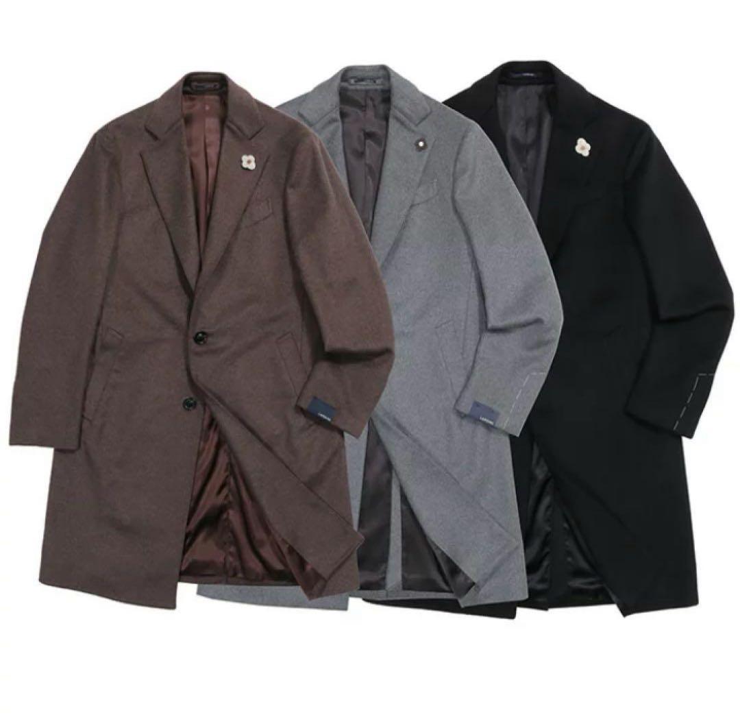 極美品✨ラルディーニ LARDINI カシミヤ100% チェスターコート 50