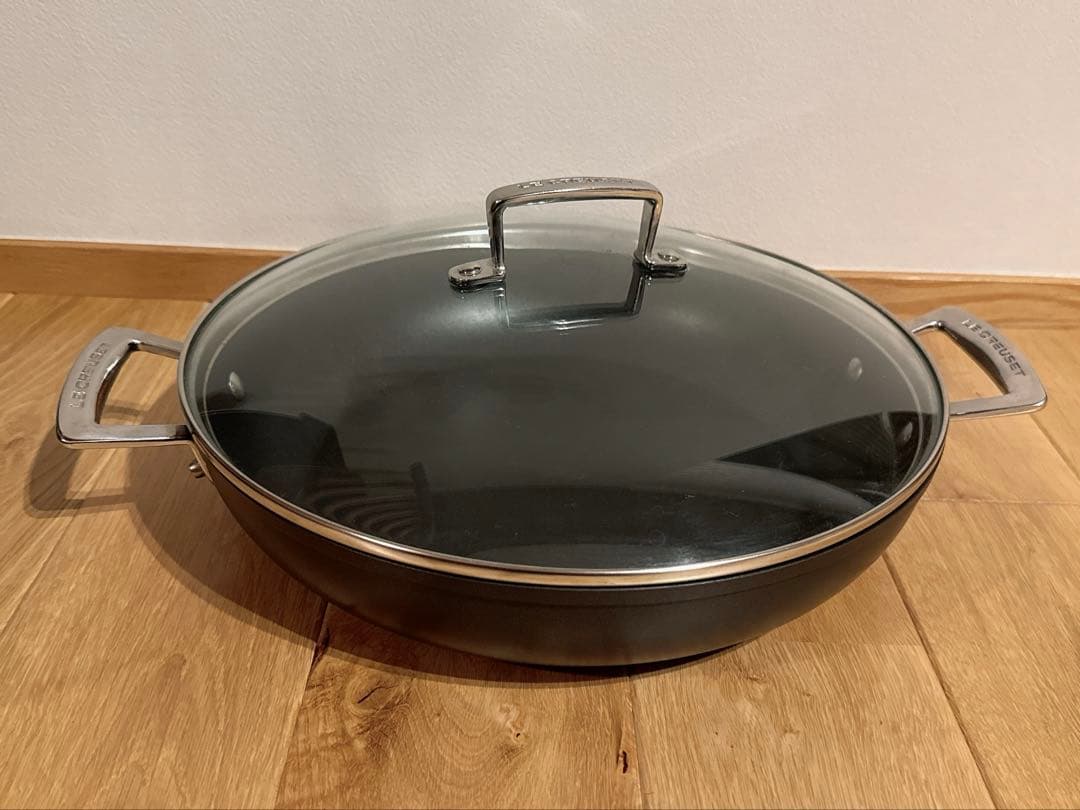 ル・クルーゼ　TNS シャロー キャセロール　両手鍋 30㎝蓋付マルチパン