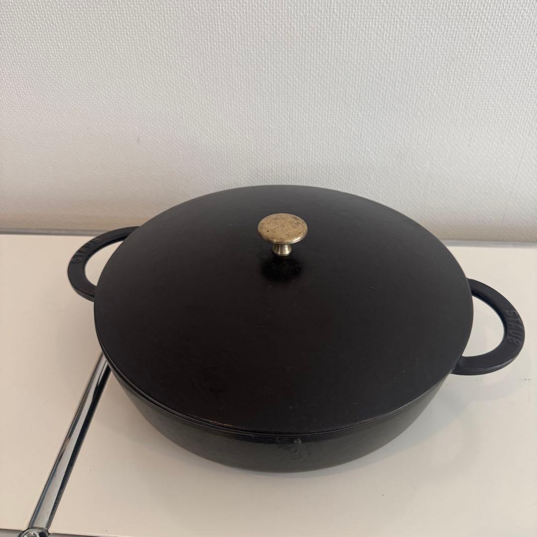 【希少】STAUB ストウブ ニダベイユ ソテーパン 28cm ブラック