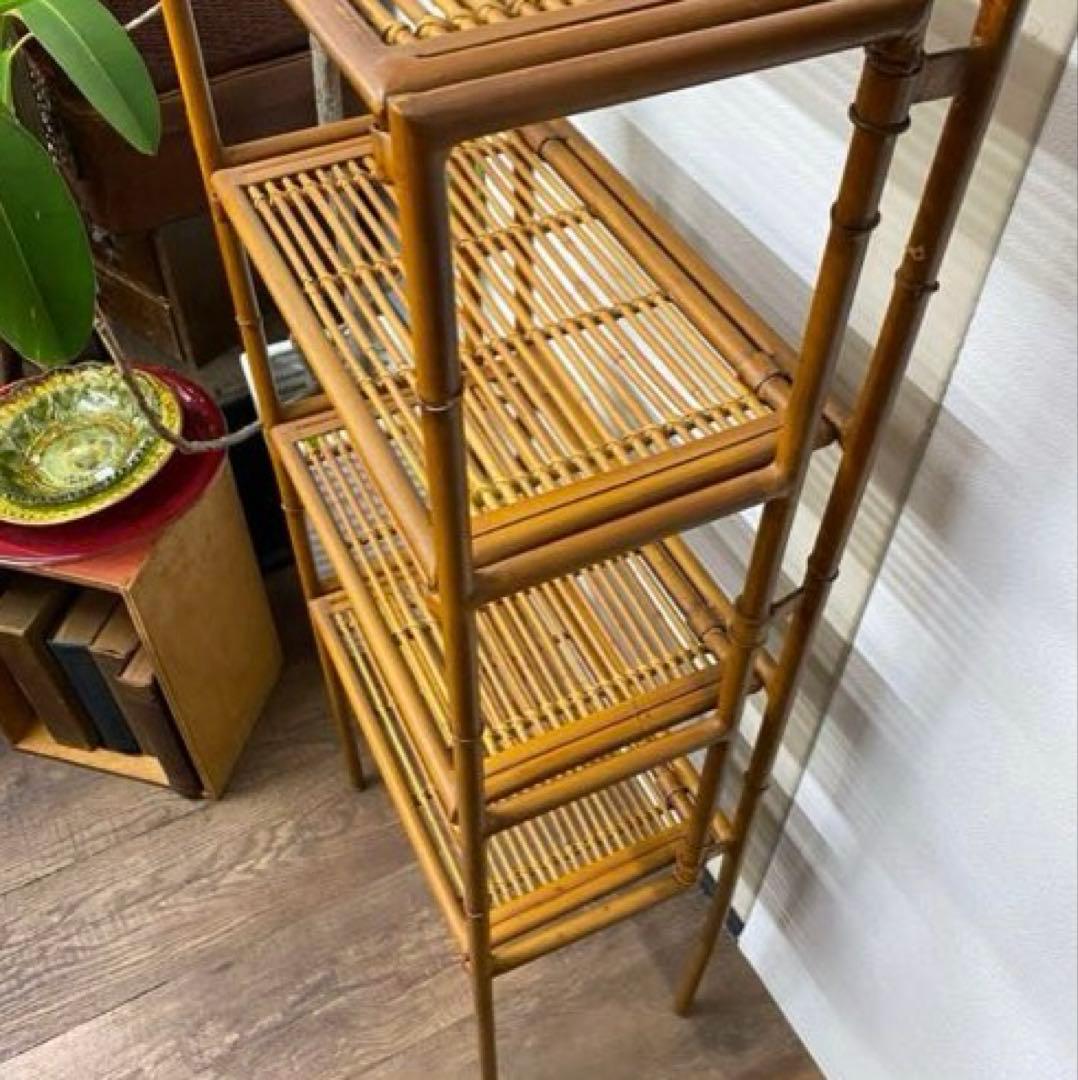 アジアン家具 飾り棚 棚 ラック シェルフ アイアンラック バンブー 竹