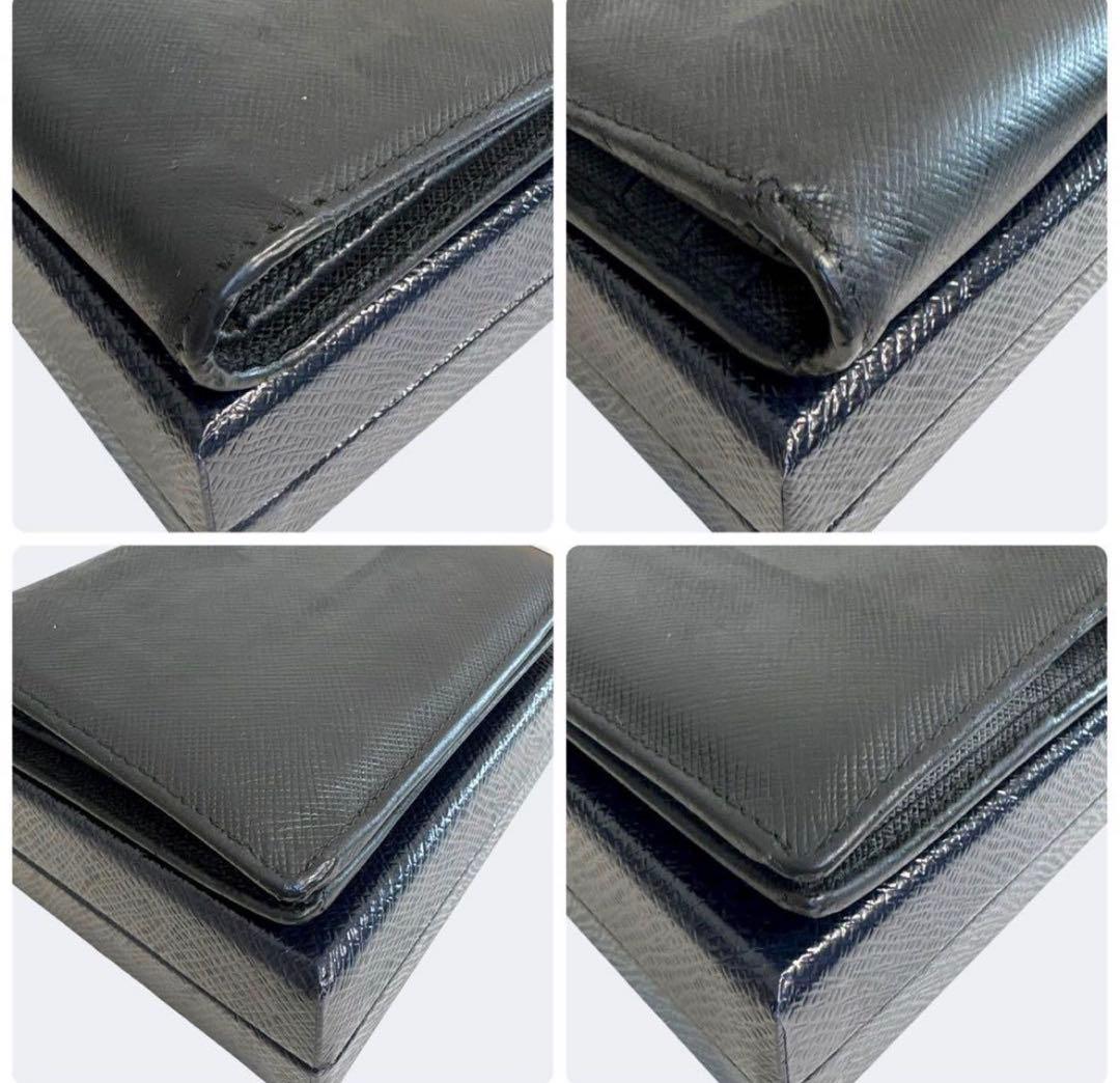 極美品✨PRADA プラダ 二つ折り財布 サフィアーノ ブラック 黒