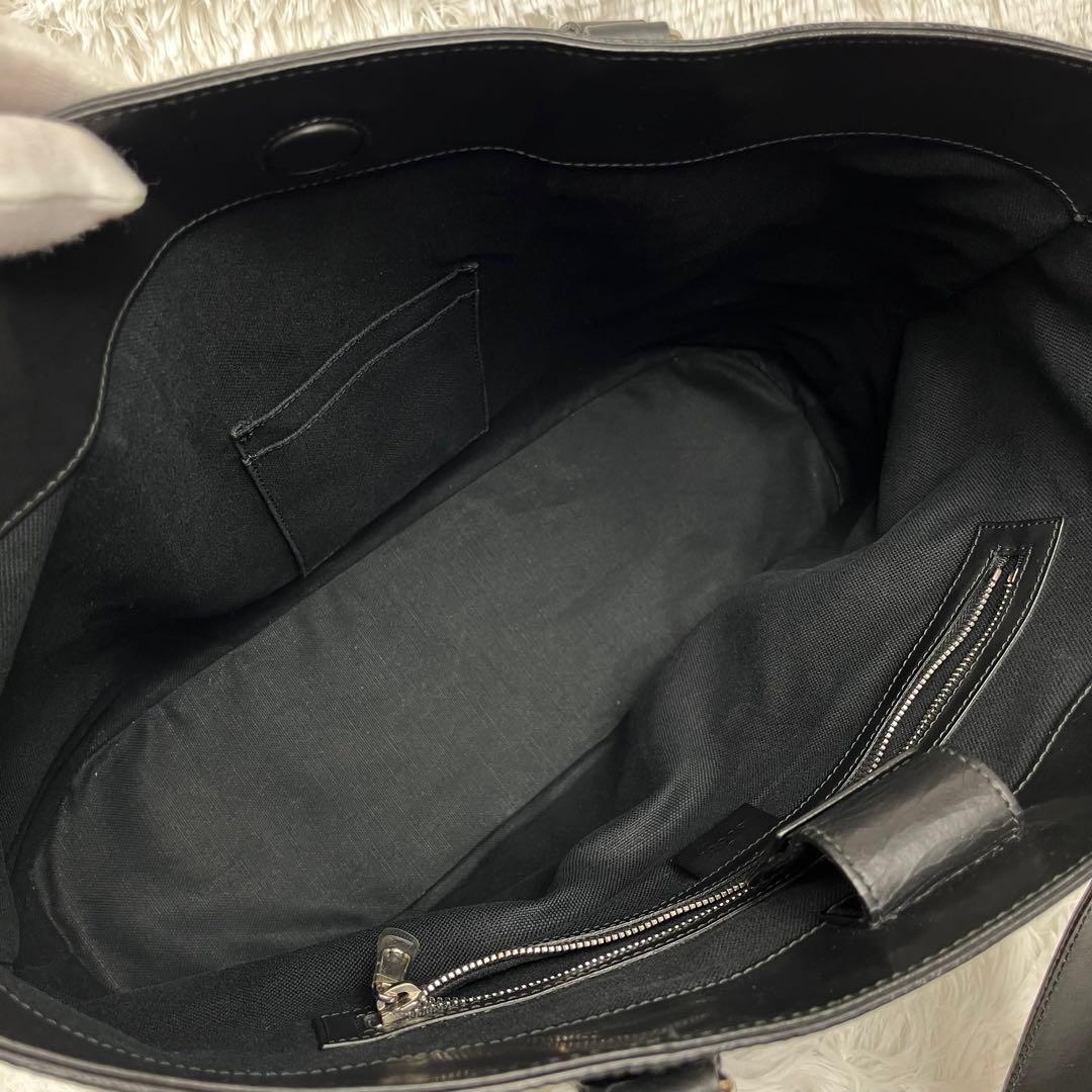 GUCCI GGスプリーム　シェリーライン　トートバッグ　肩掛け　ブラック