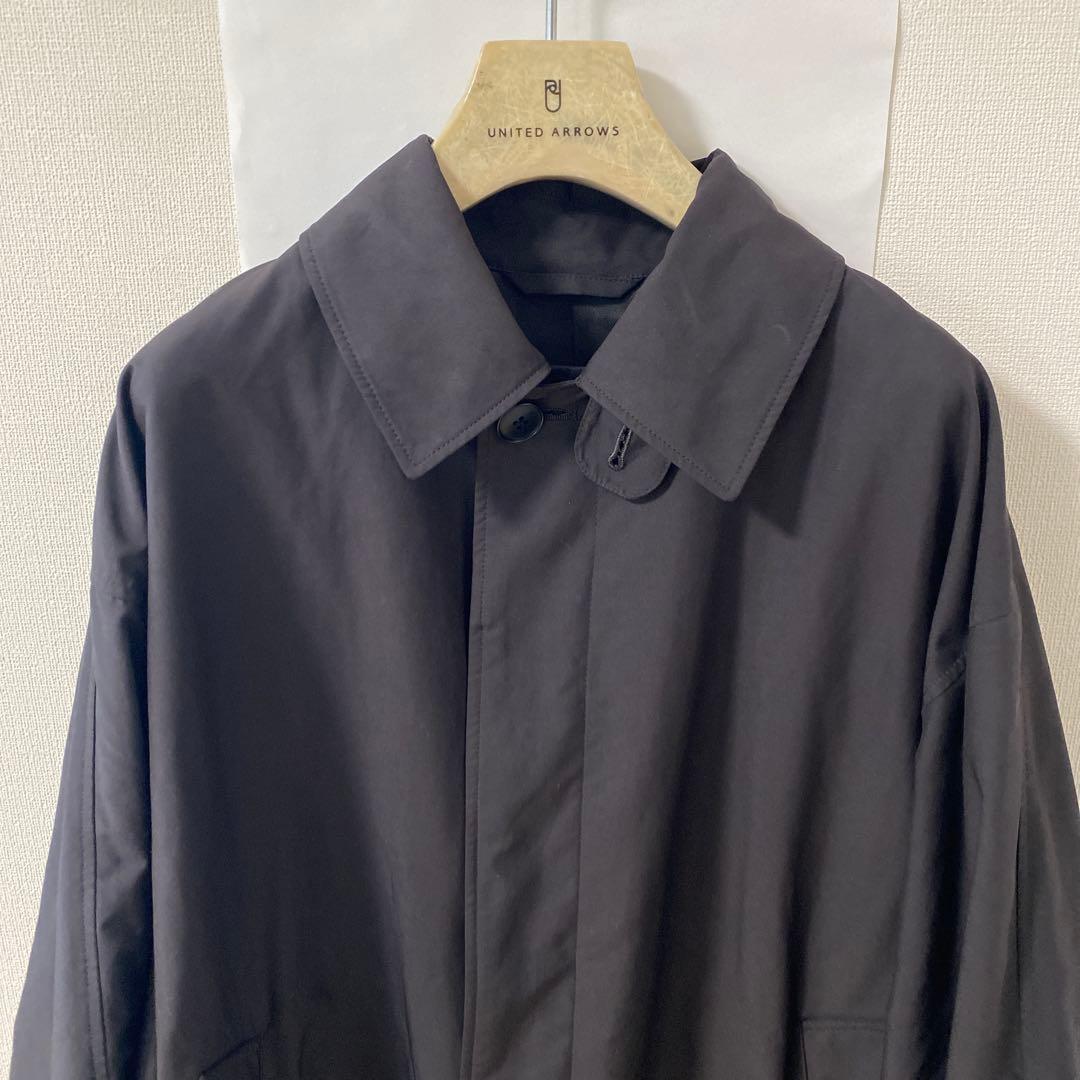 ★人気★スティーブンアラン　バルカラーコート　黒　s