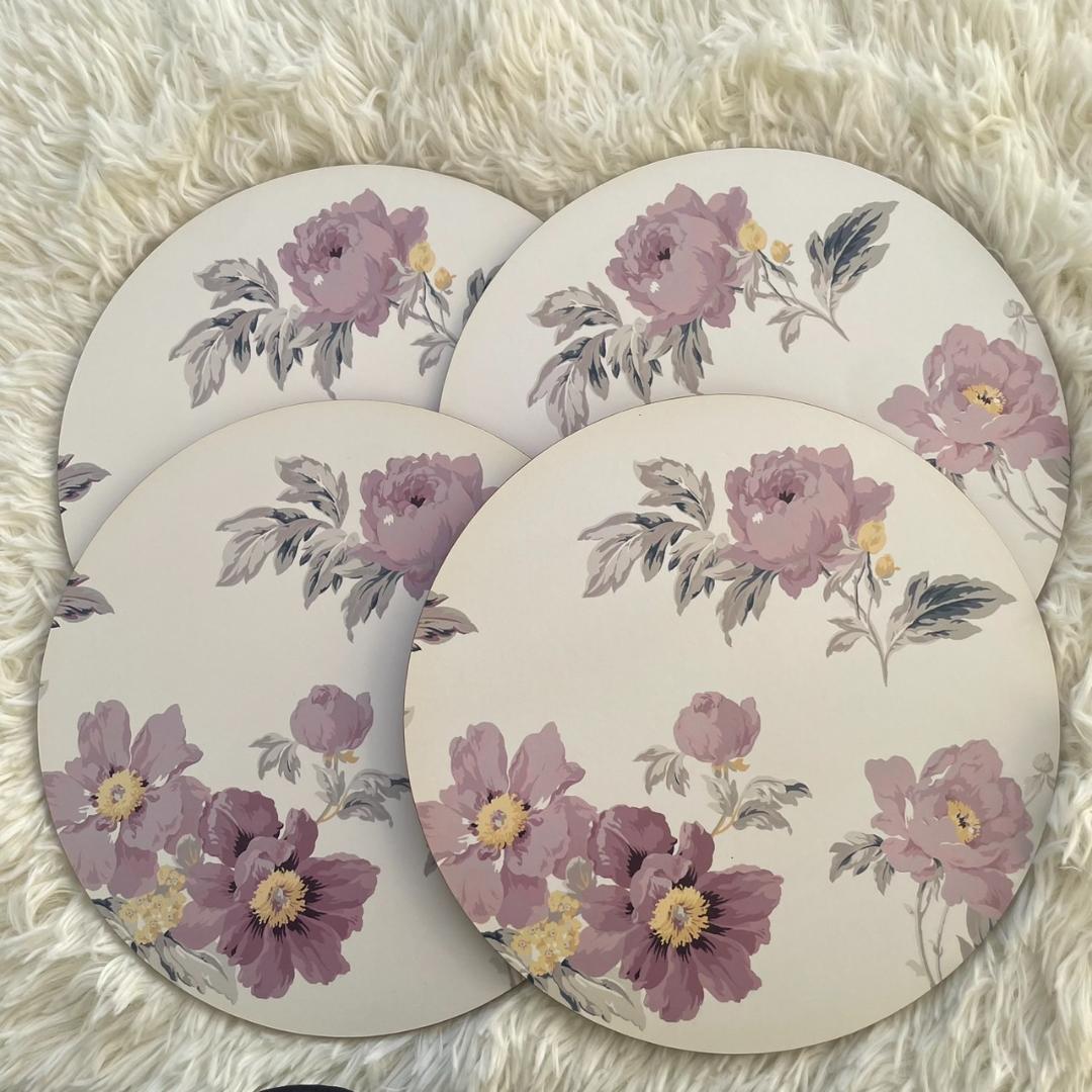 美品★レア★LAURA ASHLEY 花柄 プレイスマット&コースター 各4枚