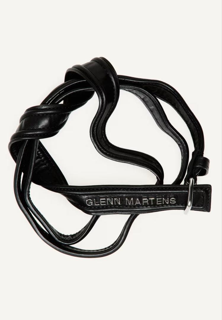 【新品未使用】GLENN MARTENS ブラックレザーベルト　H &M