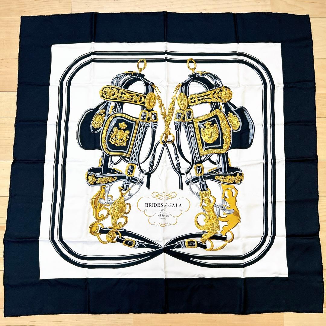 HERMÈS エルメス カレ 90 BRIDES de GALA シルク
