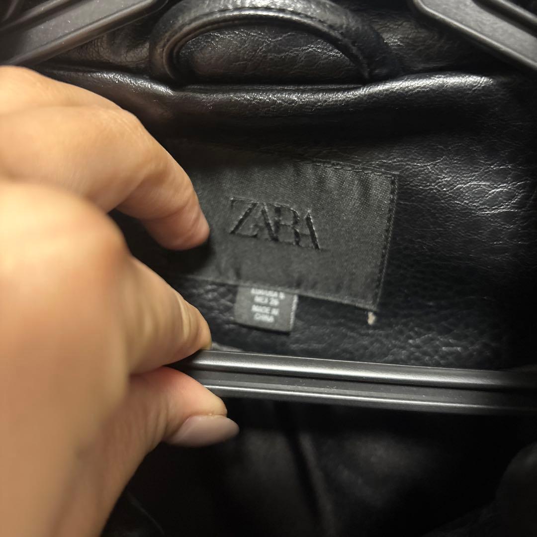 ZARA ブラックレザージャケット　今期新作　最終値下げ
