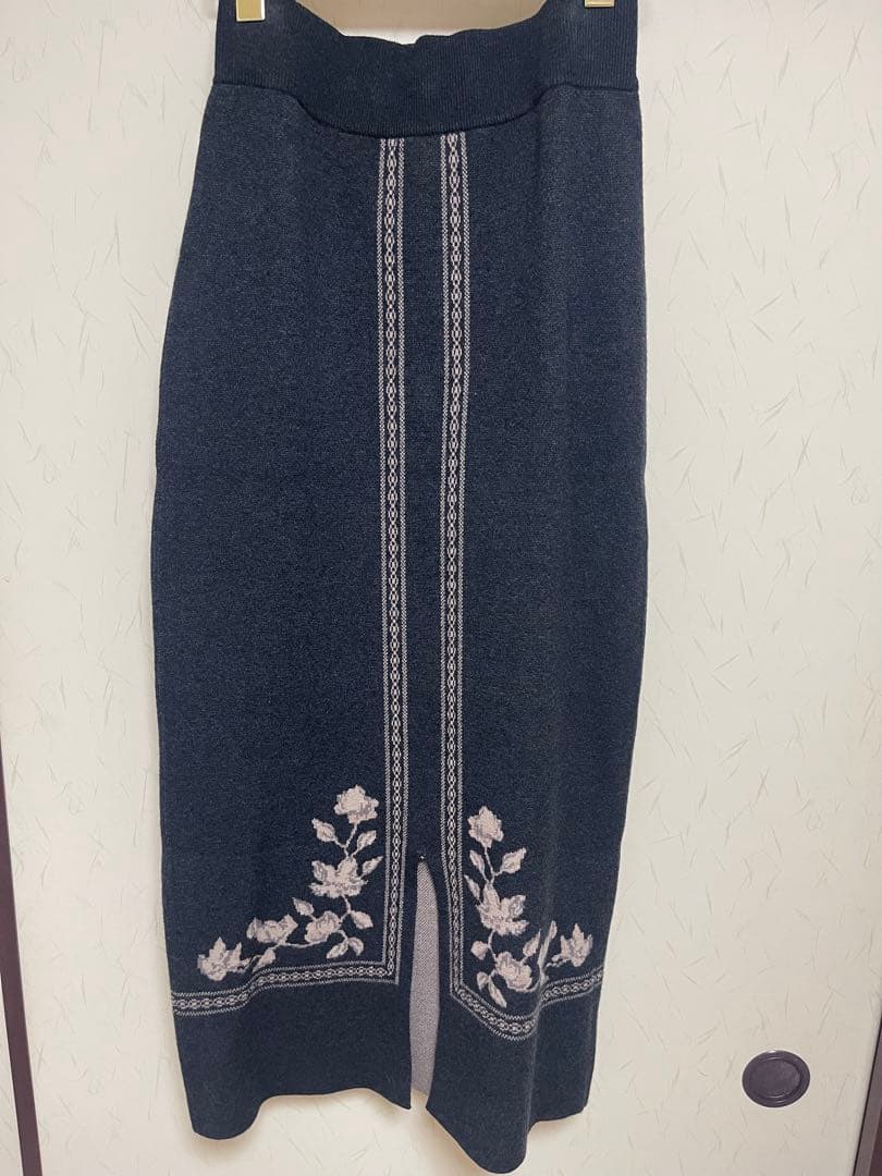 スカート Eaphi SCARF MOTIF KNIT SKIRT Chacoal 2
