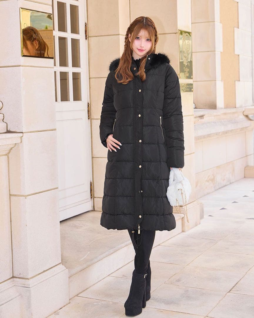 新品タグ付き シェリミー Cherimi ロングファイバーダウン Rady 黒