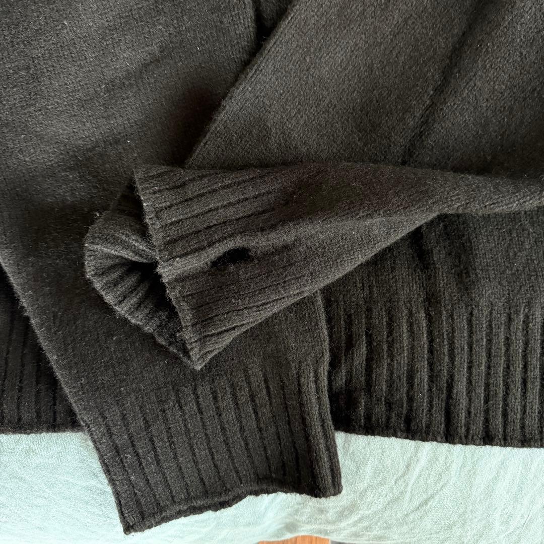 シーオール　seeall ウール　タートルネックセーター ブラック F