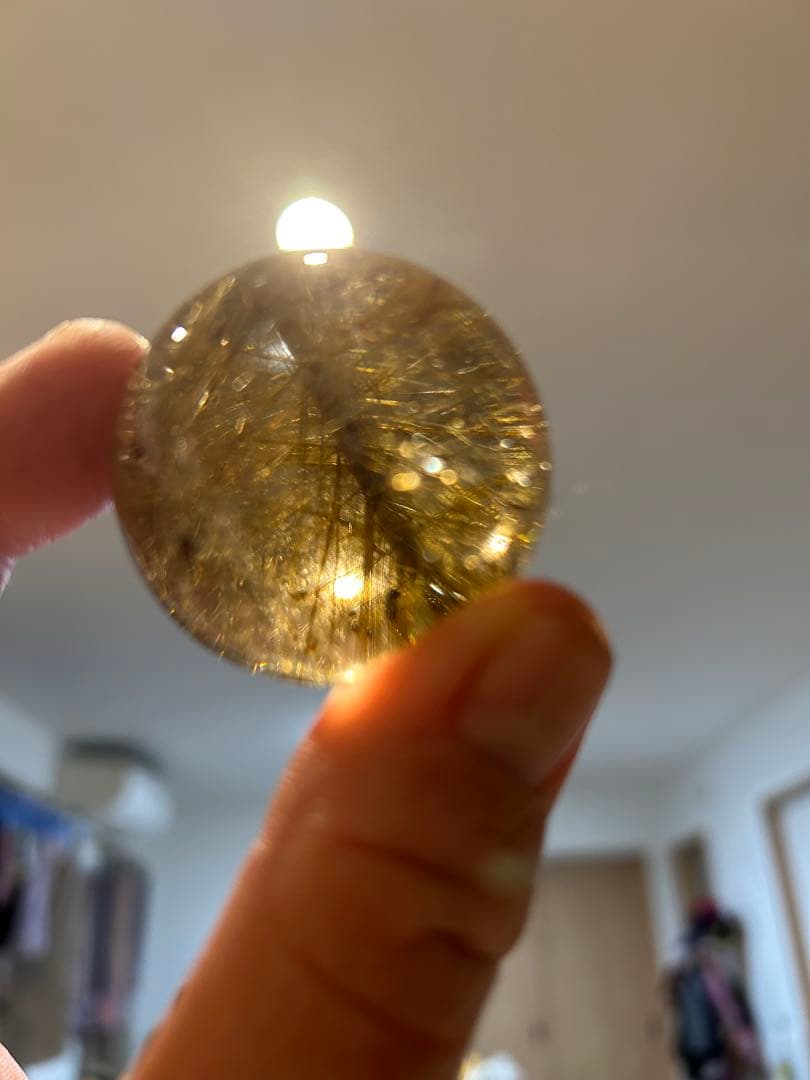 ルチルクォーツ　40mm スフィア