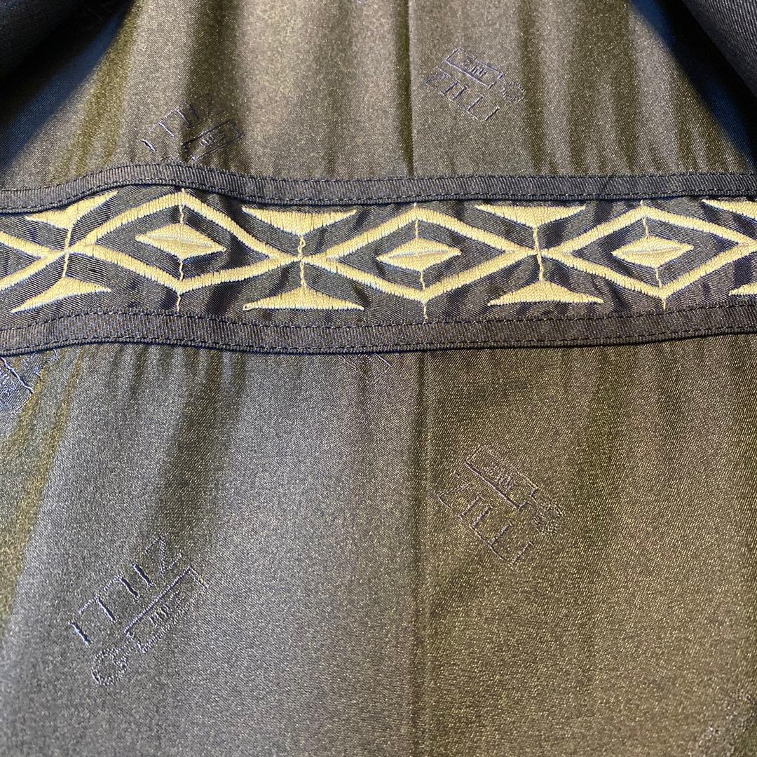 Zilli France ジリー　超高級　極上シルクネイビーステンカラーコート