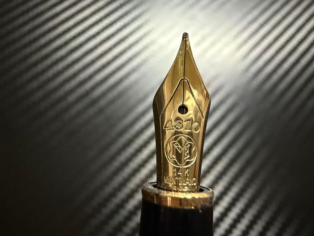 美品 モンブラン マイスターシュテュック 144 万年筆 ブラック 全金 F