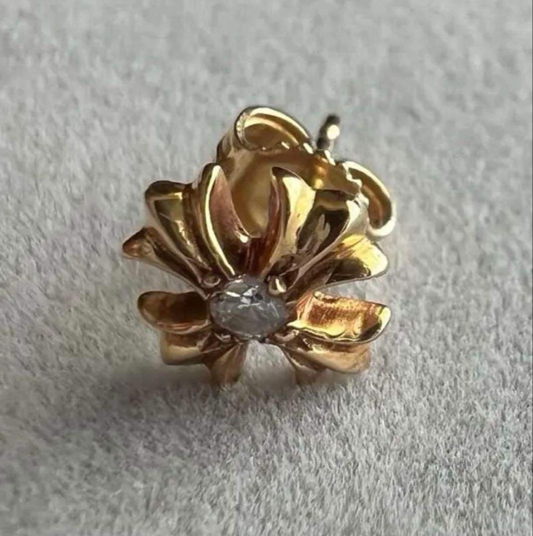 クロムハーツ 22K ER STUD No2 CH PLUS DMND ピアス①