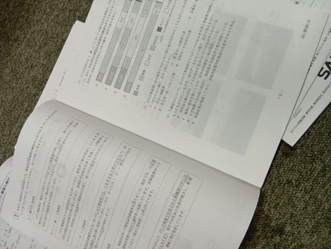 サピックス　６年合格力判定サピックスオープン全４回　2023年　資料付属