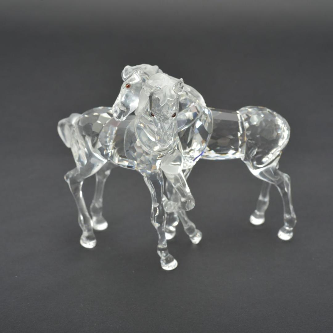 美品 スワロフスキー クリスタル 仔馬 アニマル 置物 箱付 ホース インテリア