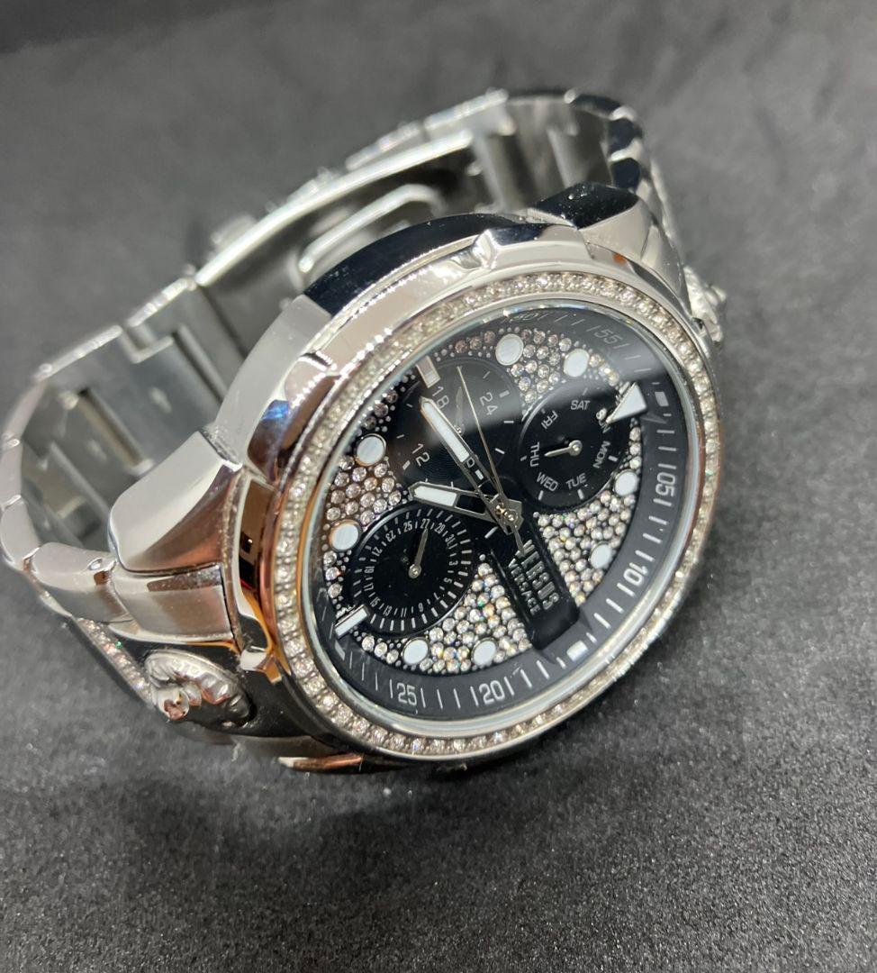 VERSUS クロノグラフ キラキラシルバー