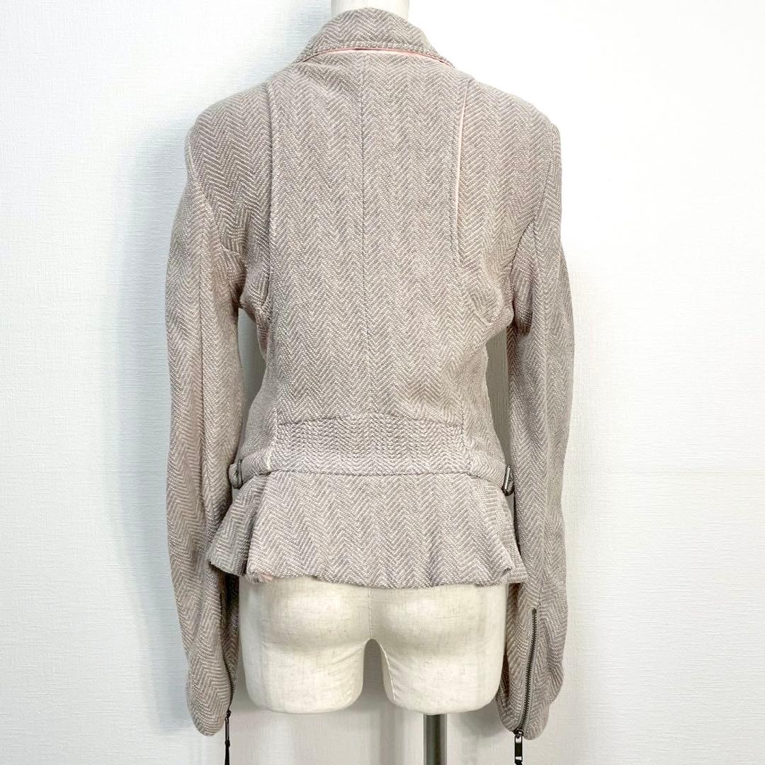 y2k❤️ 00s DIESEL ヘリンボーン コットン ライダースジャケット