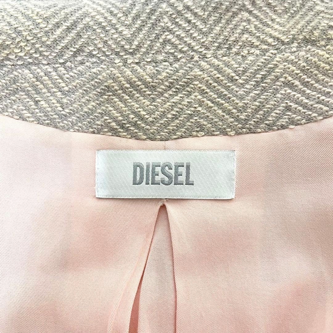 y2k❤️ 00s DIESEL ヘリンボーン コットン ライダースジャケット