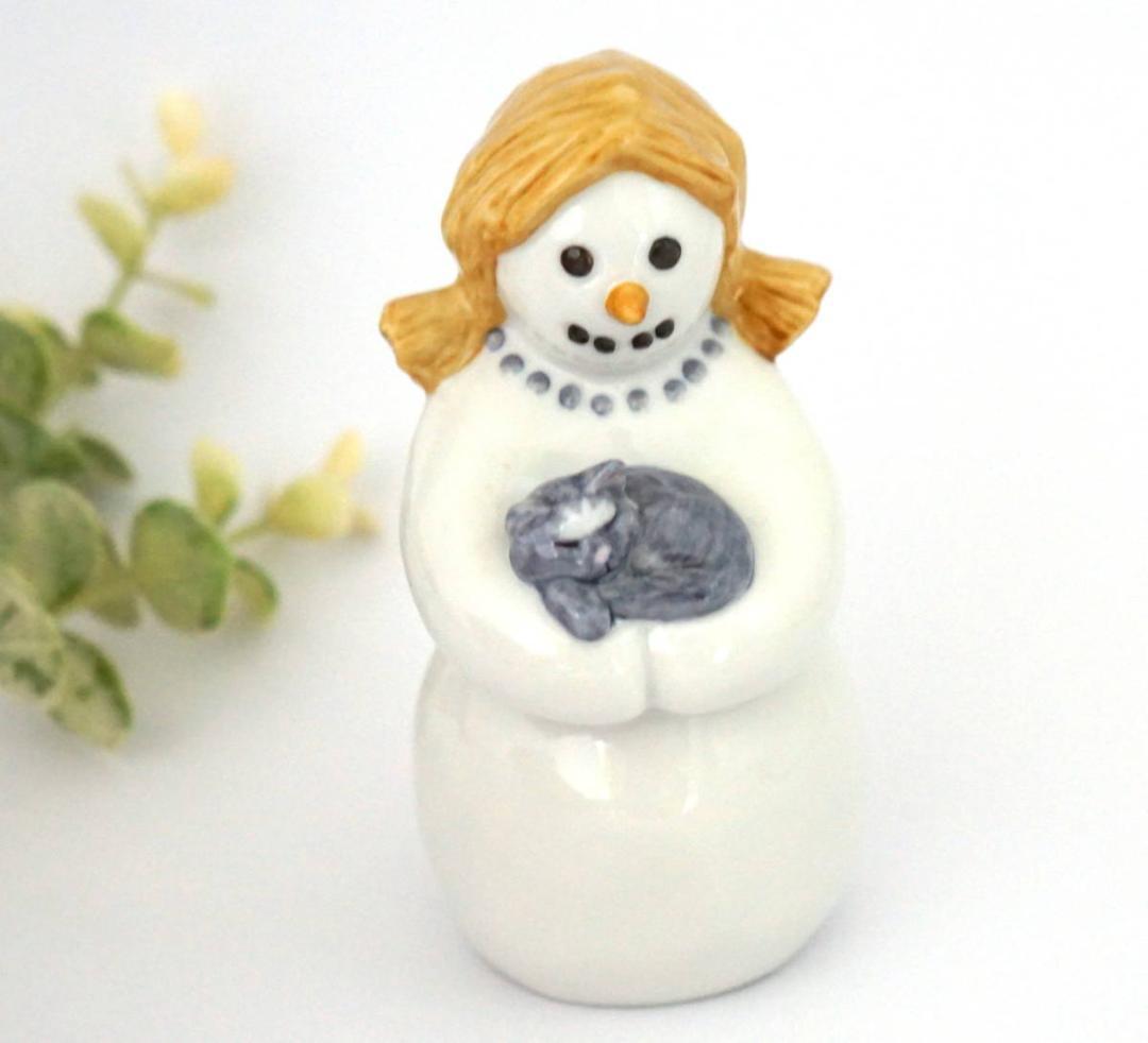 ロイヤルコペンハーゲン スノーマン 猫 テディベア フィギュリン