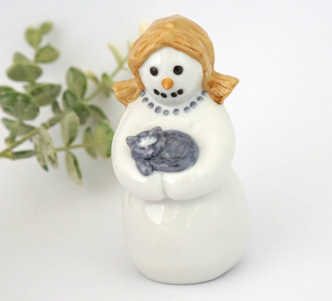 ロイヤルコペンハーゲン スノーマン 猫 テディベア フィギュリン