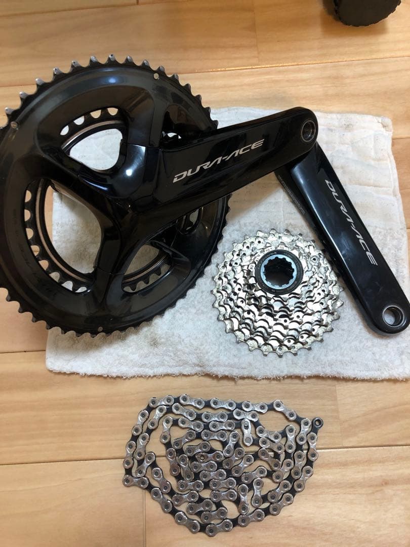 DURA-ACE 9100クランク　スプロケット&チェーン付き