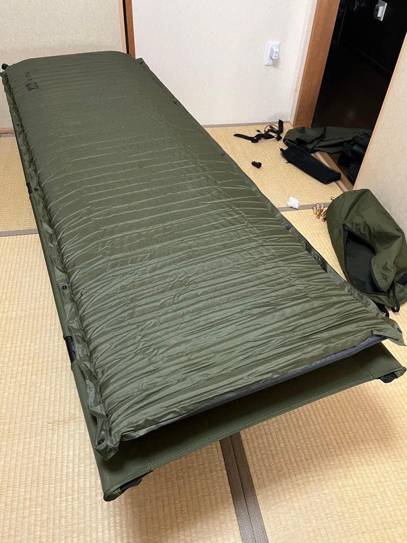 WAQ インフレータブルマット 8cm 2WAYコットセット