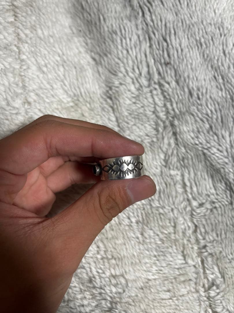 80s vintage メキシカンジュエリー オニキス リング